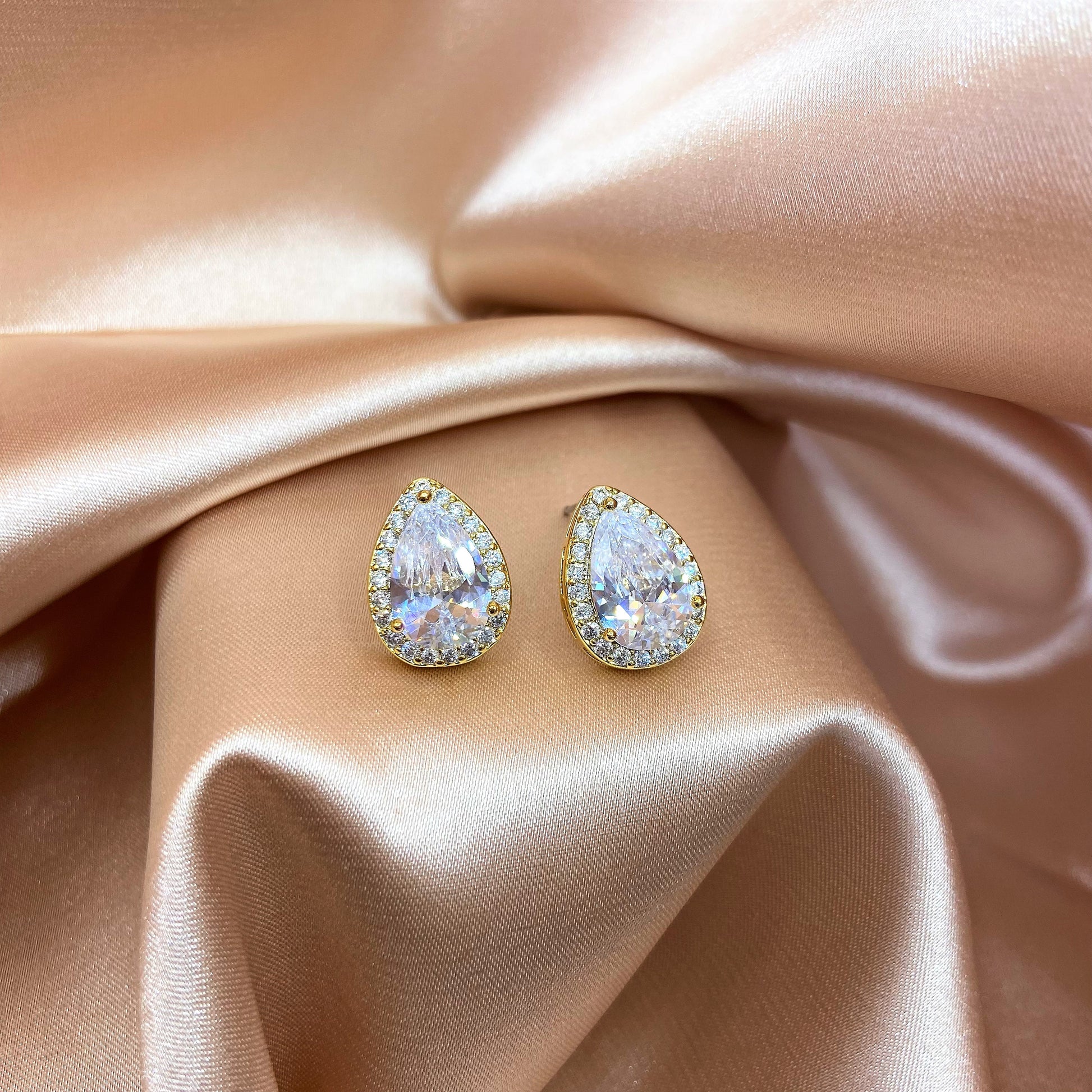 Bridesmaid Jewellery gold plated earrings